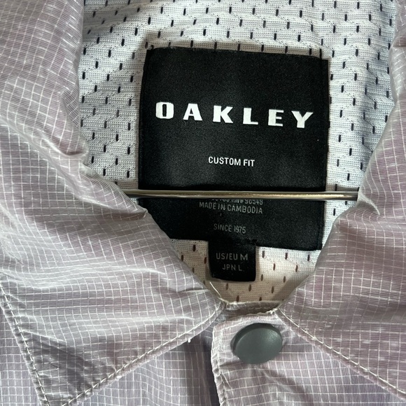 Oakley Medium Y2K INSANE Gradient Pink and Gray Men's Jacket Back Logo EUC - Picture 6 of 15